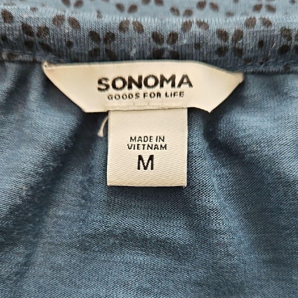 Sonoma Dark Blue Blouse with Keyhole Neckline - Picture 3 of 3